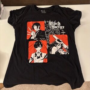 Black Butler Graphic T-Shirt - Black and Red
